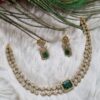 Emerald Glow Statement Necklace Set
